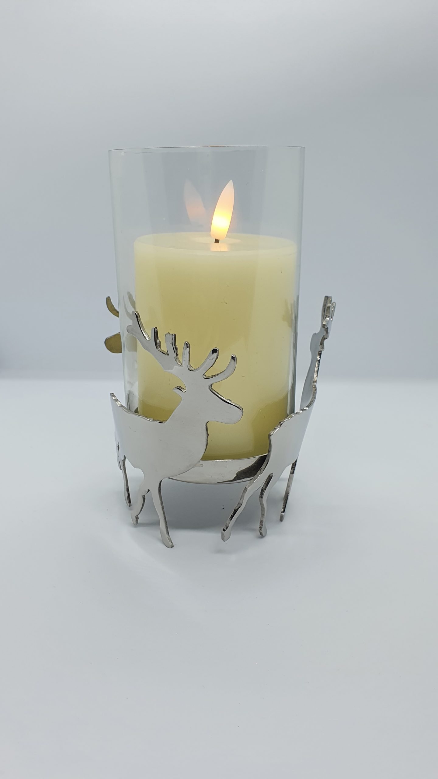 Silver Stag Hurricane Lantern J R Interiors